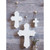 Paulownia Wood Standing Cross - Medium - Grey Finish