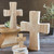 Paulownia Wood Standing Cross - Small - Grey Finish