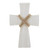 Paulownia Wood Standing Cross - Small - White Finish