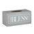 Rectangle Tissue Box Cover - Grey with White Text