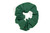 Scrunchie Single - Bottle Green/White