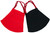 Pom Masks - Red/Black - 2/pk