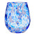 Blown Stemless Wine Glass - Blue