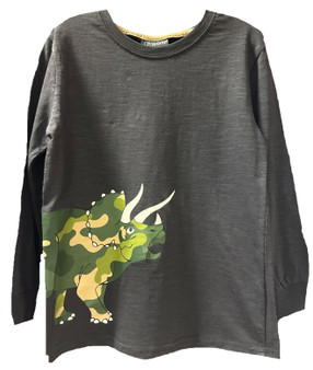 Triceratops Camo Charcoal Top 