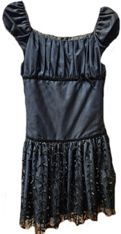 Navy/Blk Cap Sleeve Fringe  7-14