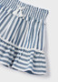 Blue & White Striped Skirt