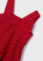 Red Eyelet Dress w/ Bow