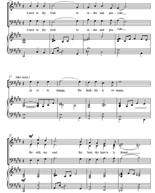 Be Still, My Soul (SAB Choir w/ opt. cello) 