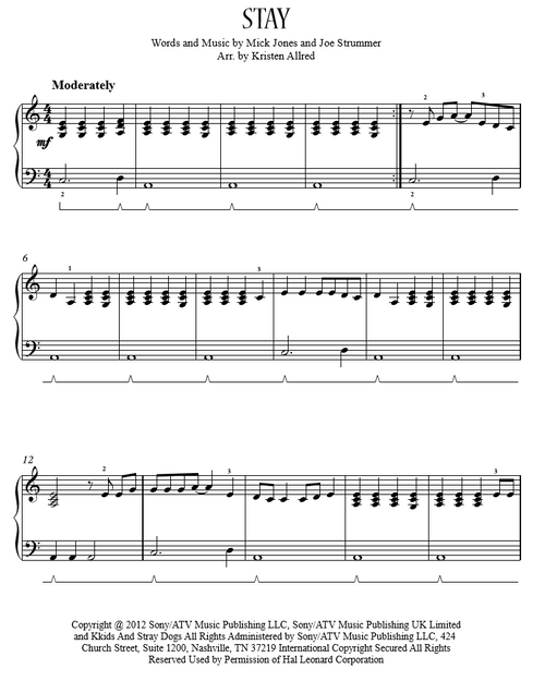 Stay - Rihanna (Intermediate Piano Cover)