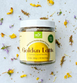 New Universe Food Golden Latte spice mix with Florida-grown turmeric.