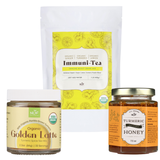 bundle products with Immuni-Tea, Turmeric Infused Honey and Golden Latte Mix bundle products with Immuni-Tea, Turmeric Infused Honey and Golden Latte Mix