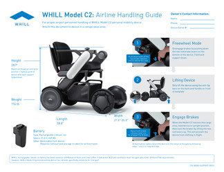 WHILL Model C2: Airline Handling Guide
