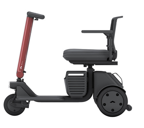 WHILL Model R3 3-Wheel Urban Mobility Scooter – revolutionary design for active seniors, featuring full independent suspension, a 35.8-inch turning radius, rotating seat, smart safety sensor, WHILL app integration, and IPX5 water resistance for smooth, safe, and stylish mobility.