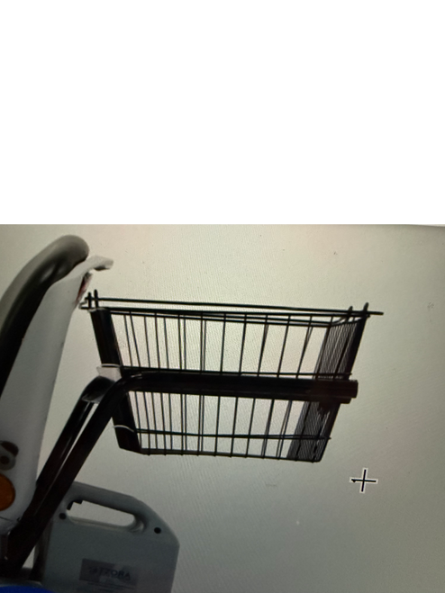 “Tzora Titan 4 mobility scooter with rear basket accessory installed for extra storage and carrying convenience.”