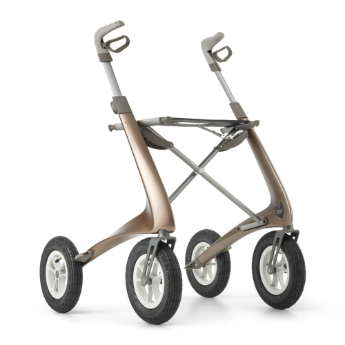 carbon fiber rollator walker with seat and pneumatic tires