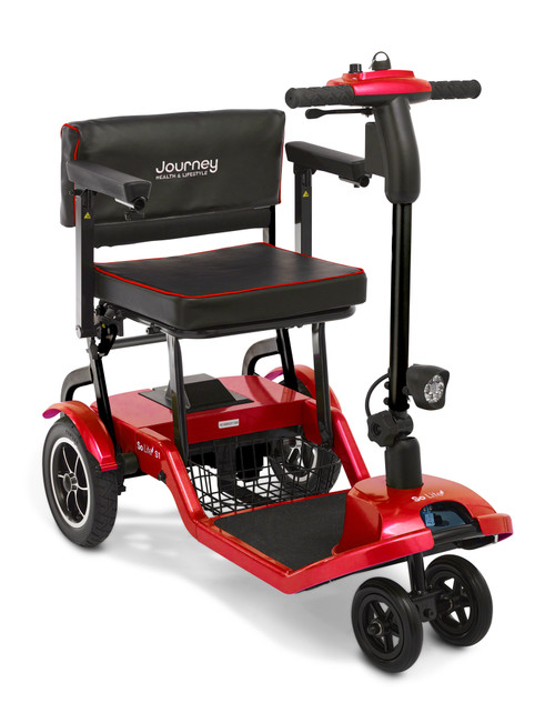 Journey So Lite folding mobility scooter in red