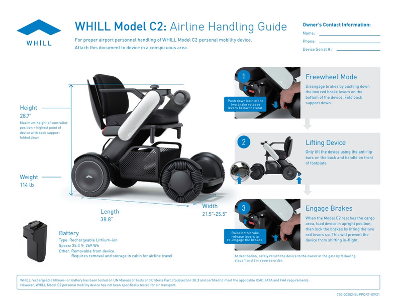 WHILL Model C2: Airline Handling Guide