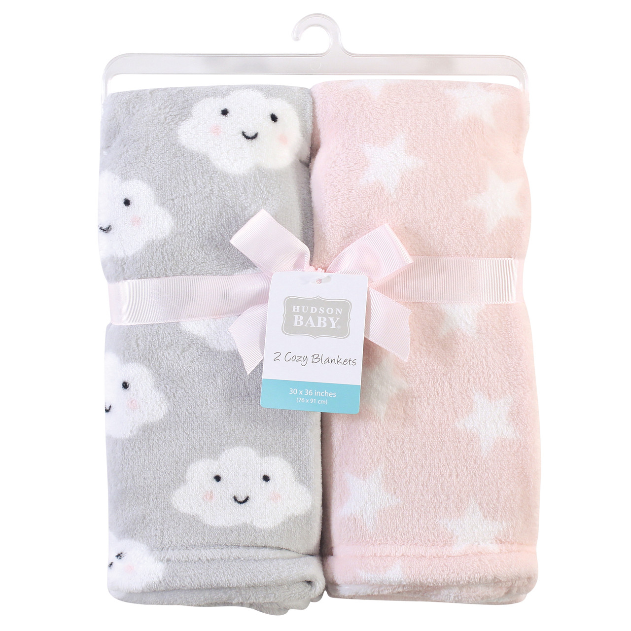 Hudson Baby Coral Fleece Plush Blankets Pink Cloud One Size