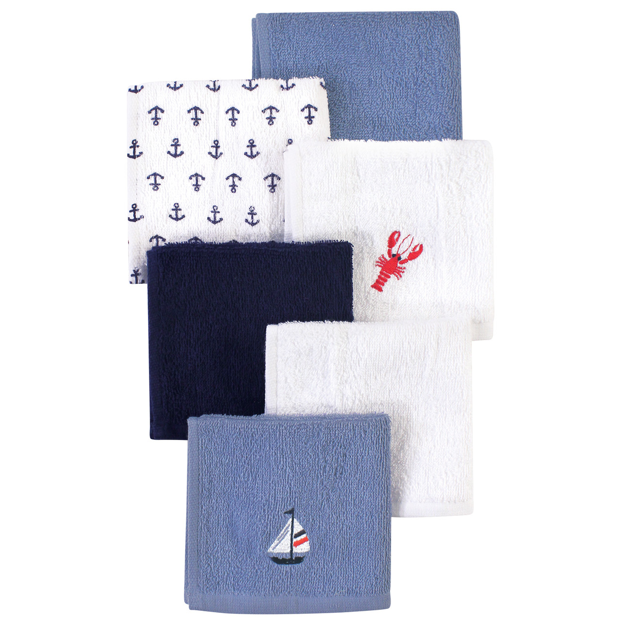 Hudson Baby Super Soft Cotton Washcloths Lobster / One Size