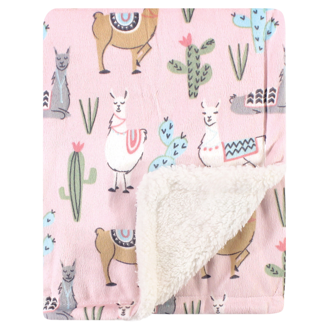 Hudson Baby Plush Blanket with Sherpa Back Llama