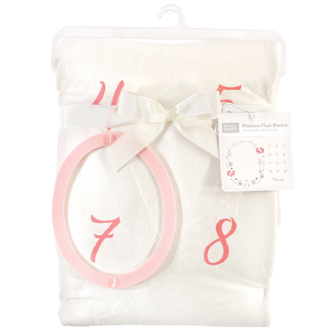 Hudson Baby Milestone Blanket – Plush, 35x46 Inches, Perfect For Monthly Photo Updates