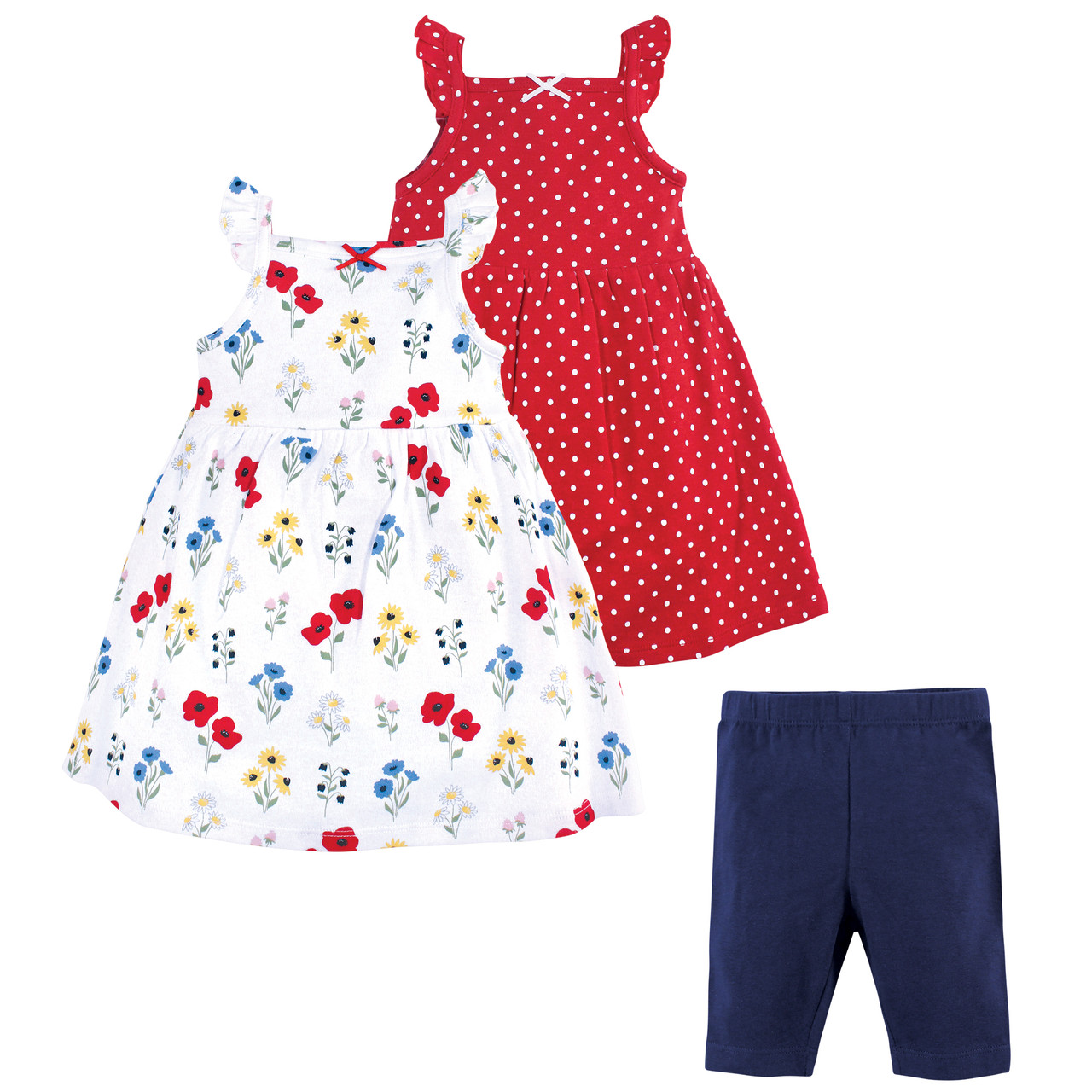 GECS Frock and Leggings Red White for Girls : Amazon.in: Clothing &  Accessories