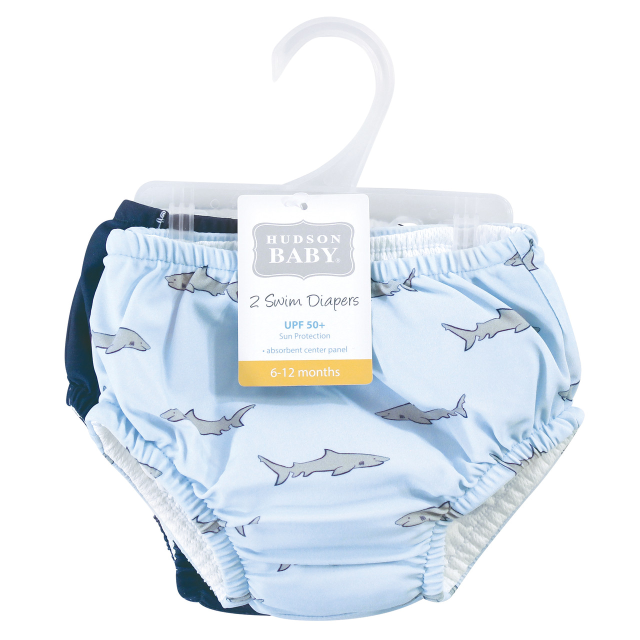 Hudson Baby Swim Diapers, Blue Gray Shark Hudson Childrenswear