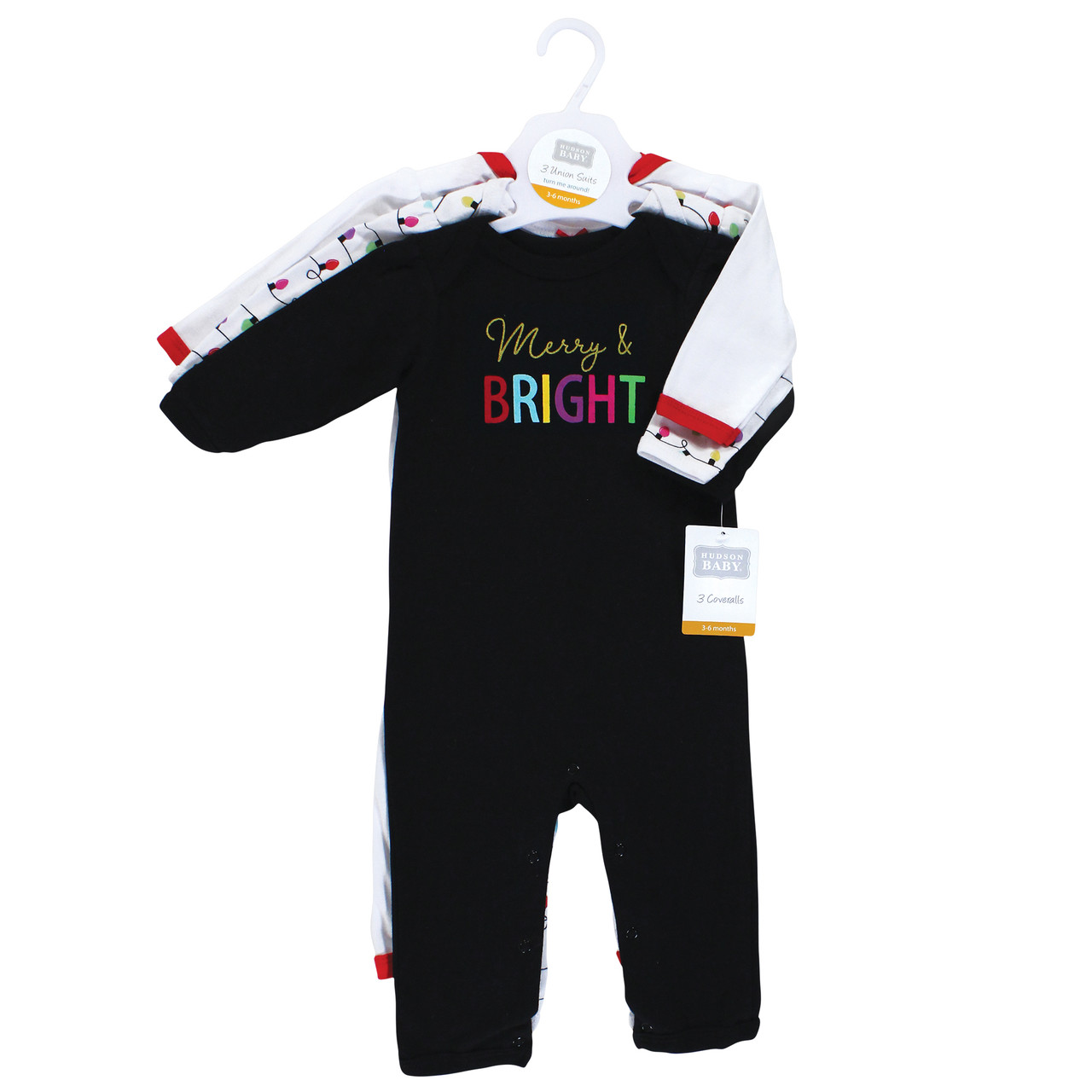 Hudson Baby Cotton Coveralls, Merry And Bright Hudson Childrenswear