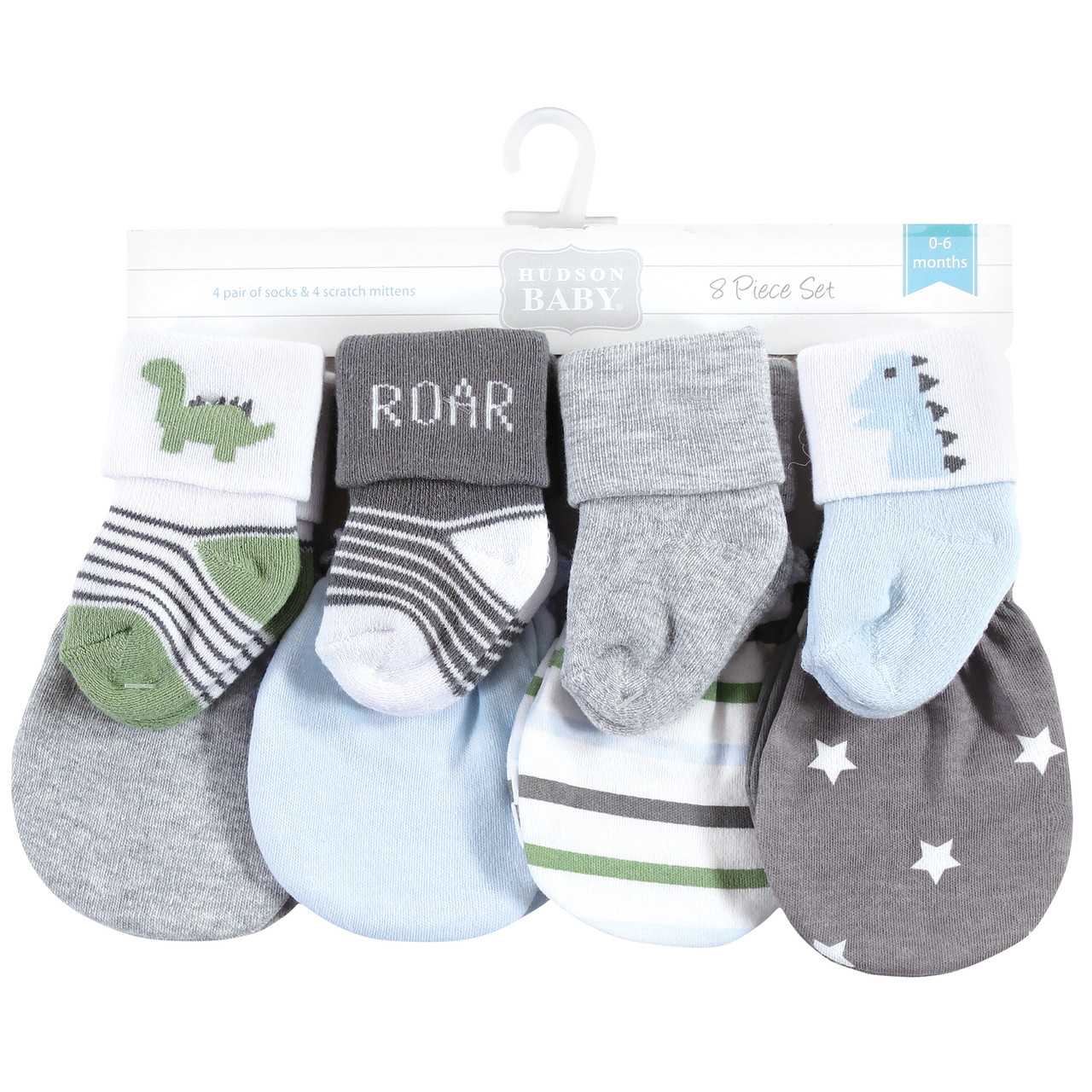 Hudson Baby Socks and Mittens Set, Dinosaur Hudson Childrenswear
