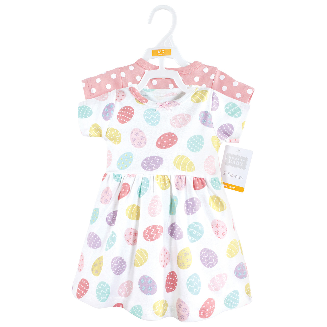 cotton easter dresses Blue & White Striped Multi Easter Bunny Button Up Cotton Dress