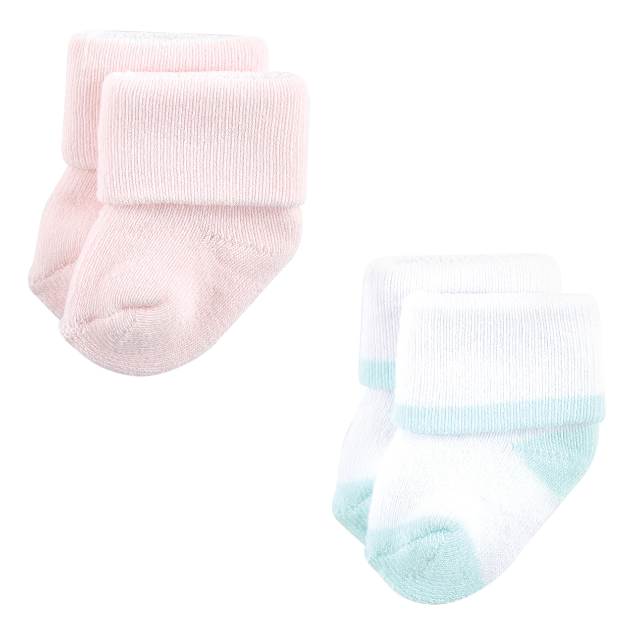 Luvable Friends Newborn and Baby Terry Socks, Coral Mint Aztec - Hudson ...