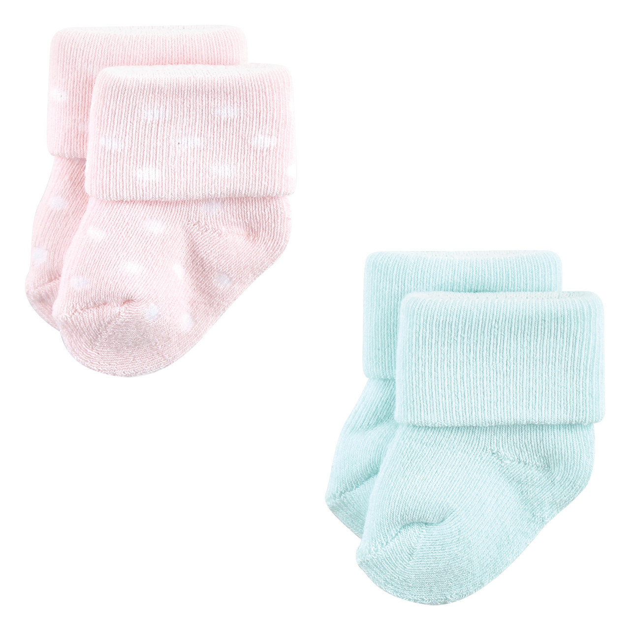 Luvable Friends Newborn and Baby Terry Socks, Coral Mint Aztec - Hudson ...