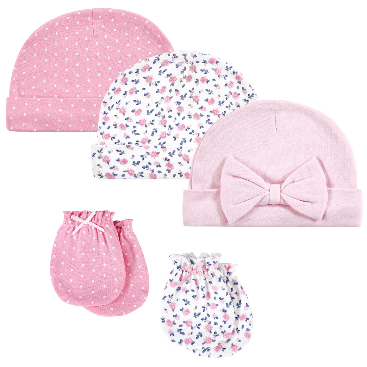 Cap Pink Baby Mittens 12-Piece Baby Girl Kitty Cap And Mitten Set