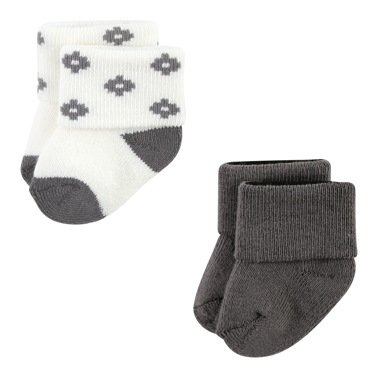 Hudson Baby Unisex Baby Cotton Rich Newborn and Terry Socks, Aztec 12