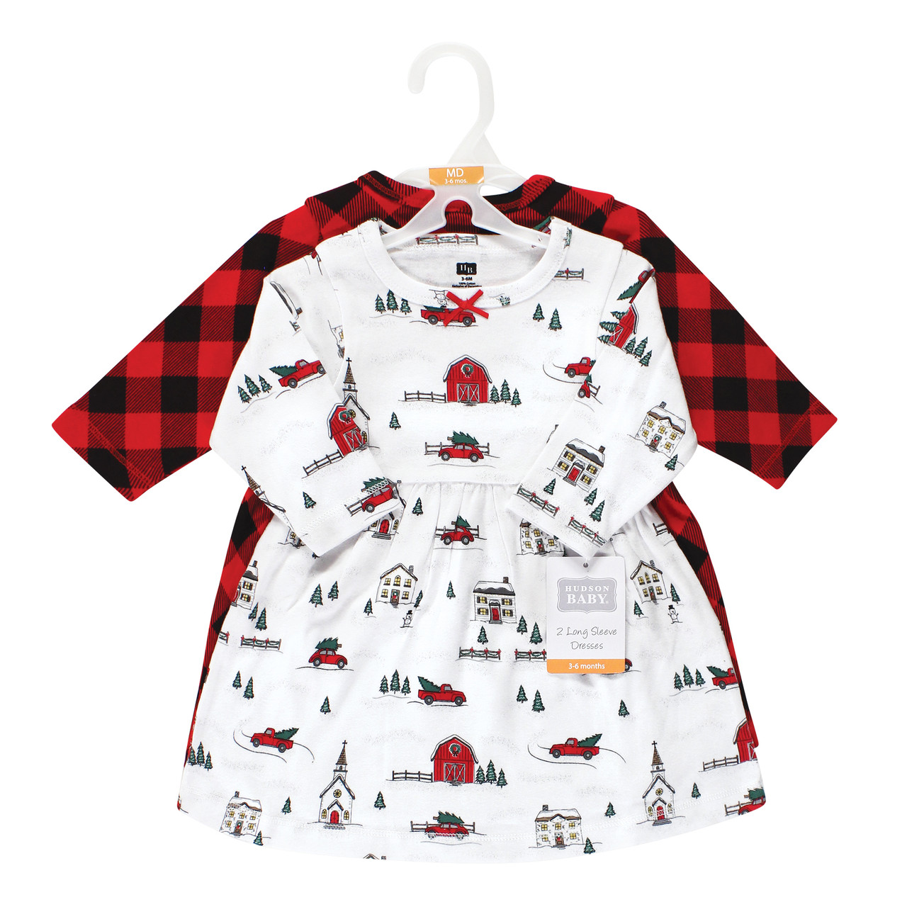 white christmas dresses Baby Girl's Christmas Trees Cotton Dress