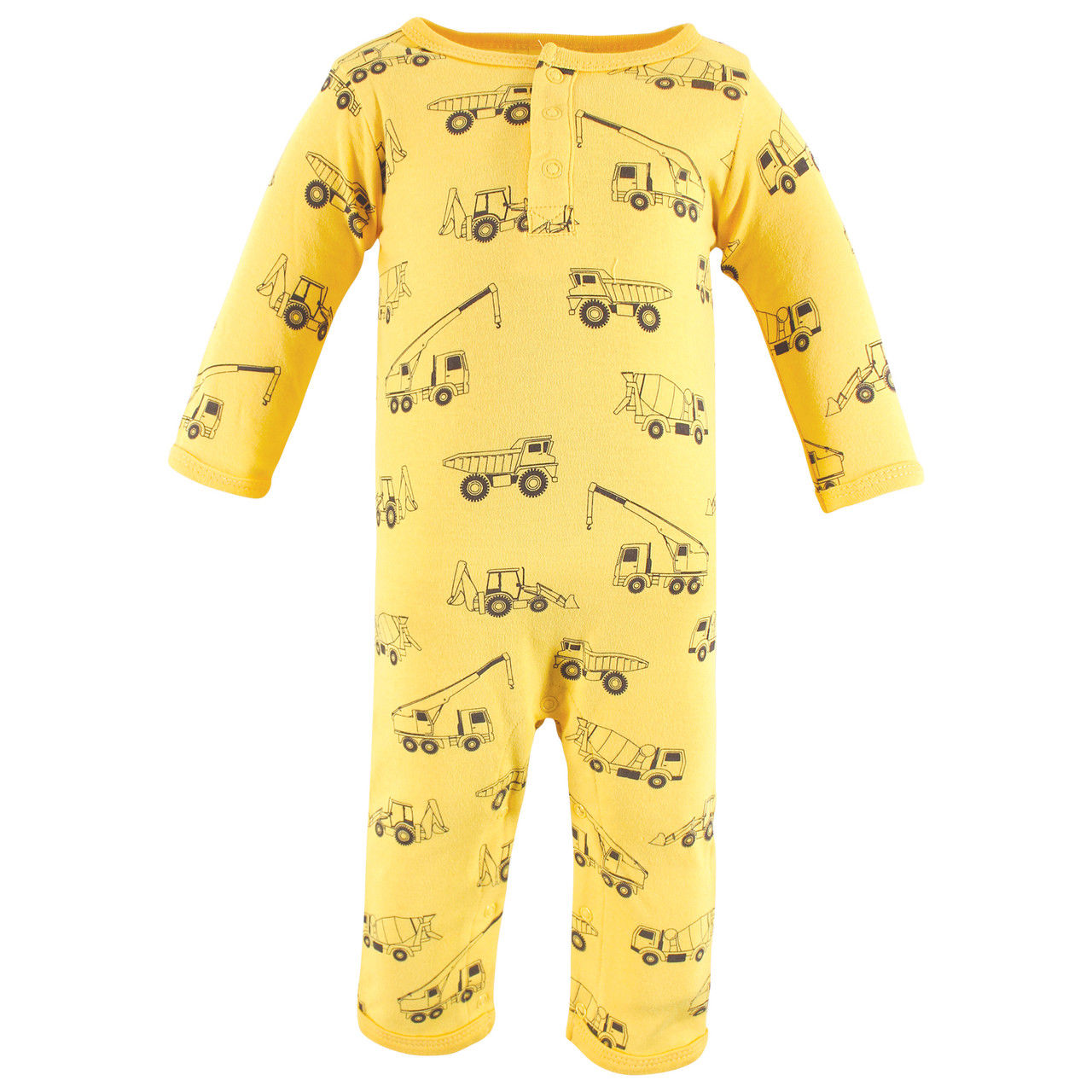 Hudson Baby Infant Boys Cotton Coveralls, Construction Hudson