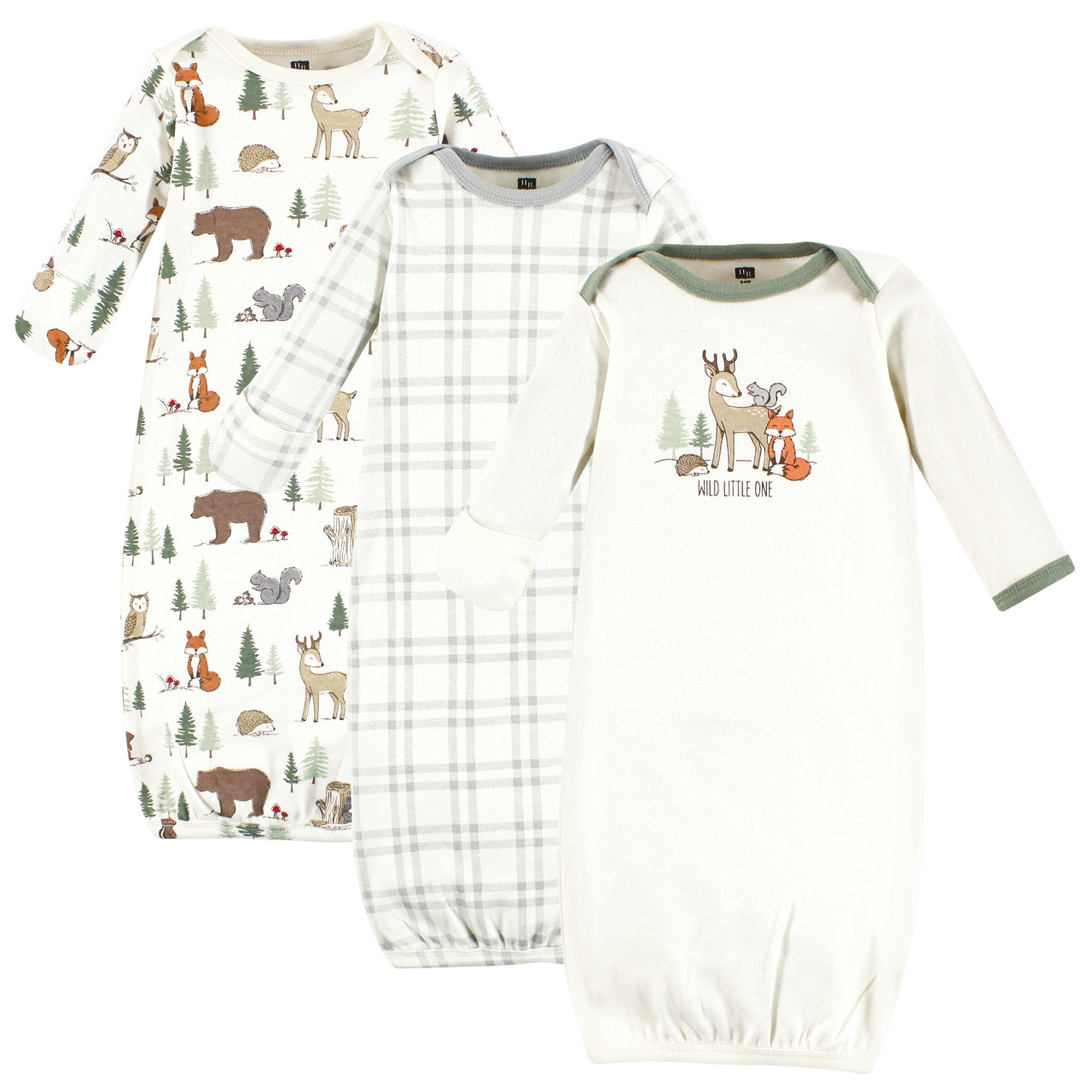 Hudson Baby Cotton Gowns, Forest Animals Hudson Childrenswear