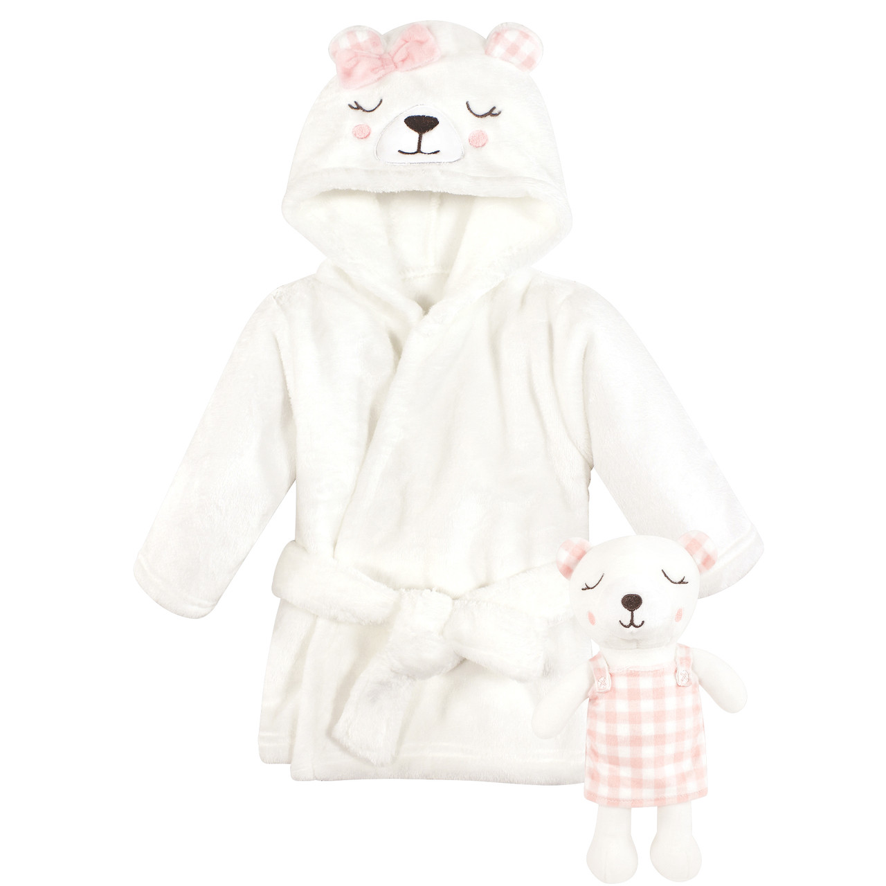 Personalised Baby Girl Boy Dressing Gown and Comforter Bath Robe Bear  Elephant | eBay