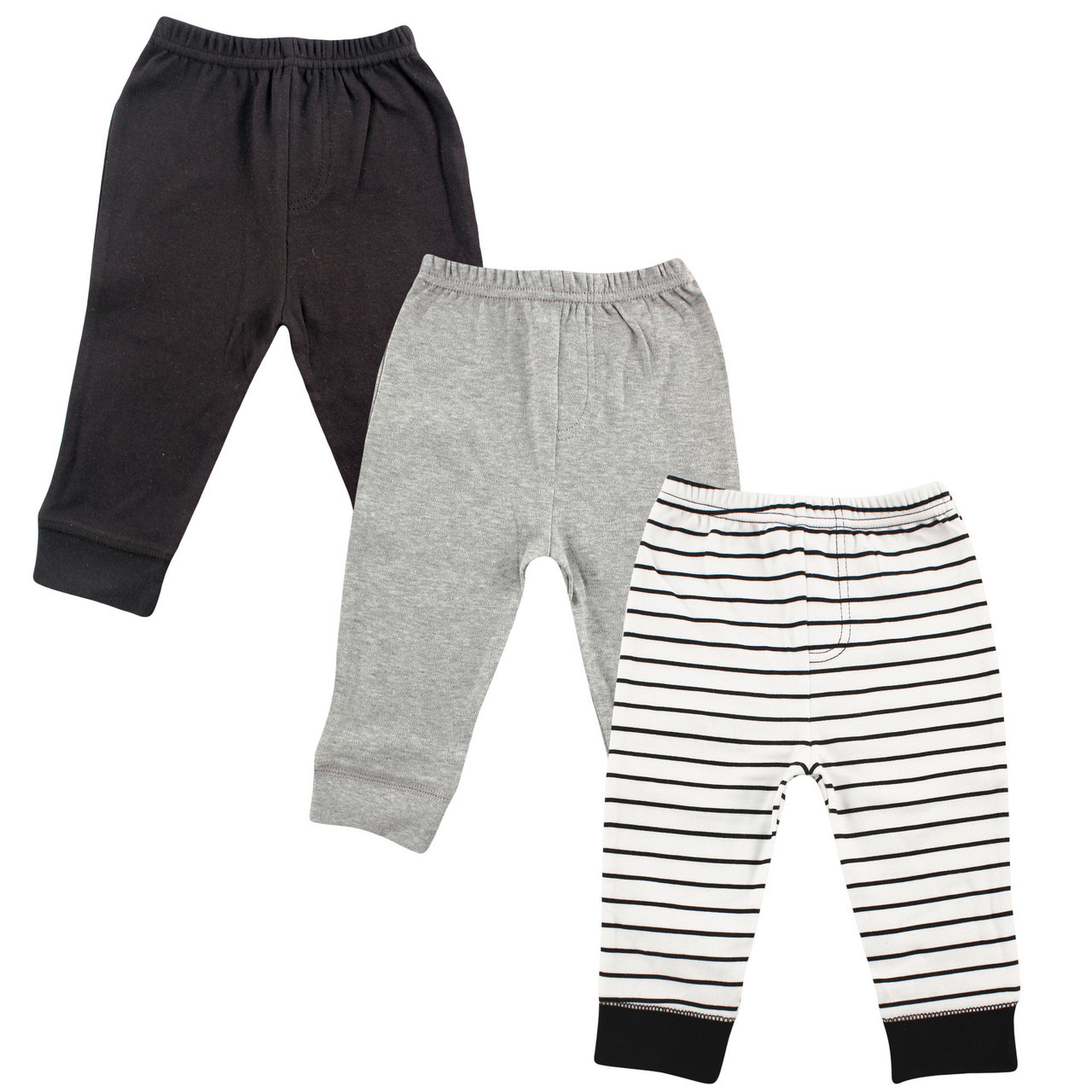 black and white striped baby pants