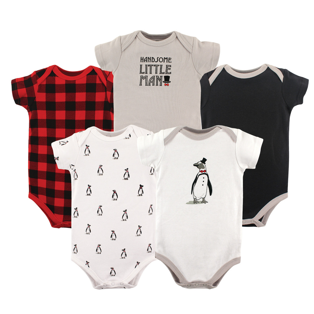 Hudson Baby Bodysuits 5 Pack Boy Penguin Baby And Toddler