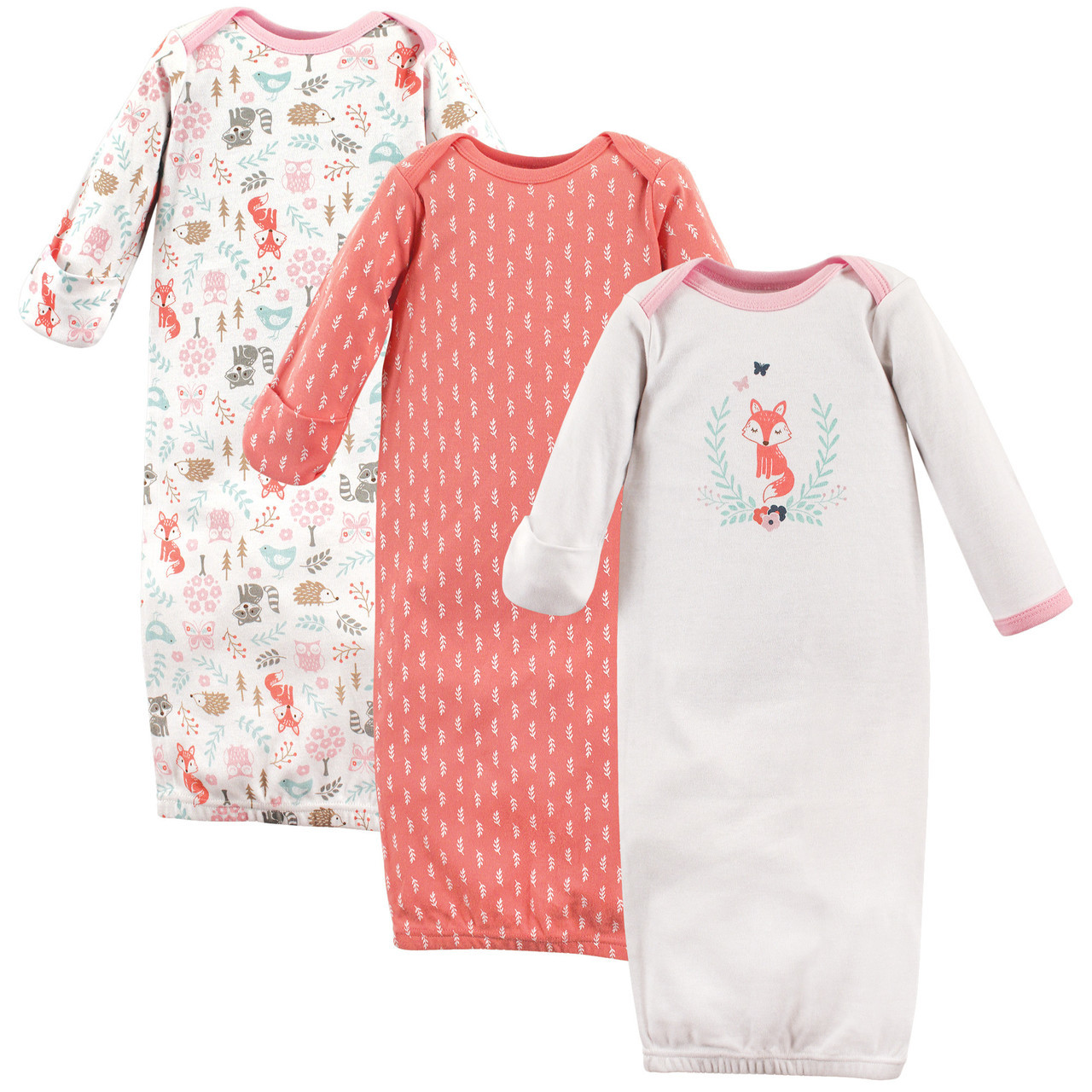 Hudson Baby Sleep Gowns 3 Pack Woodland Fox Baby and Toddler