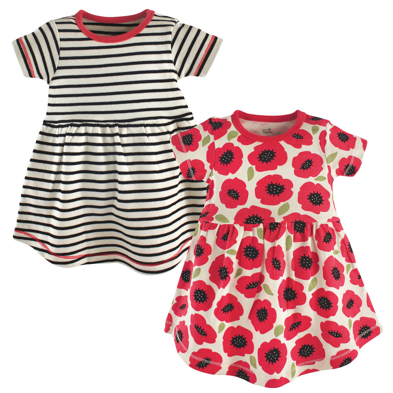 Touched By Nature Organic Cotton Dress 2 Pack Red Poppy Baby