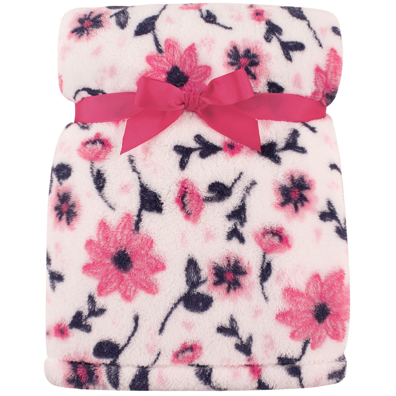 Hudson Baby Super Plush Blanket Pink Floral