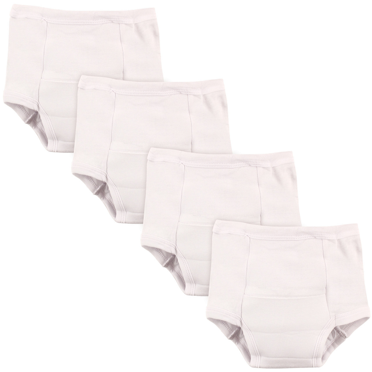 Luvable Friends Toddler Water Resistant Training Pants, 4-Pack, White
