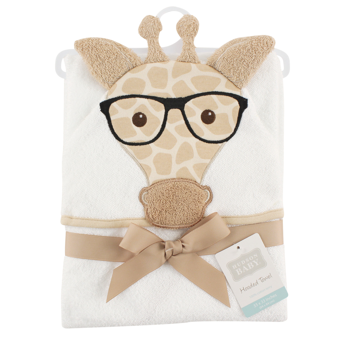 Hudson Baby Asciugamano Con Cappuccio Per Neonato | Morbido Cotone A Spugna, Testa Di Giraffa, XL - 2