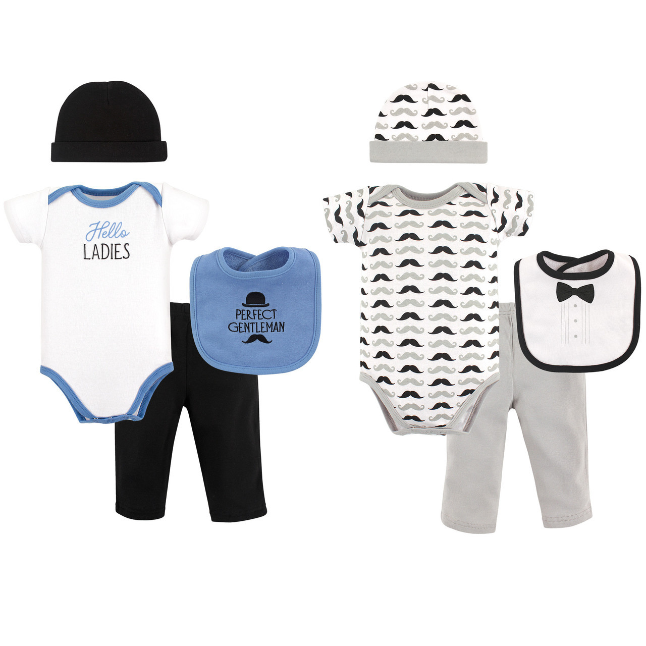 Hudson Baby Grow With Me Clothing Gift Set 8 Piece Hello Ladies