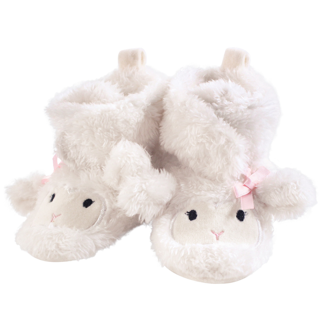 Hudson Baby Fleece Booties, Girl Lamb 