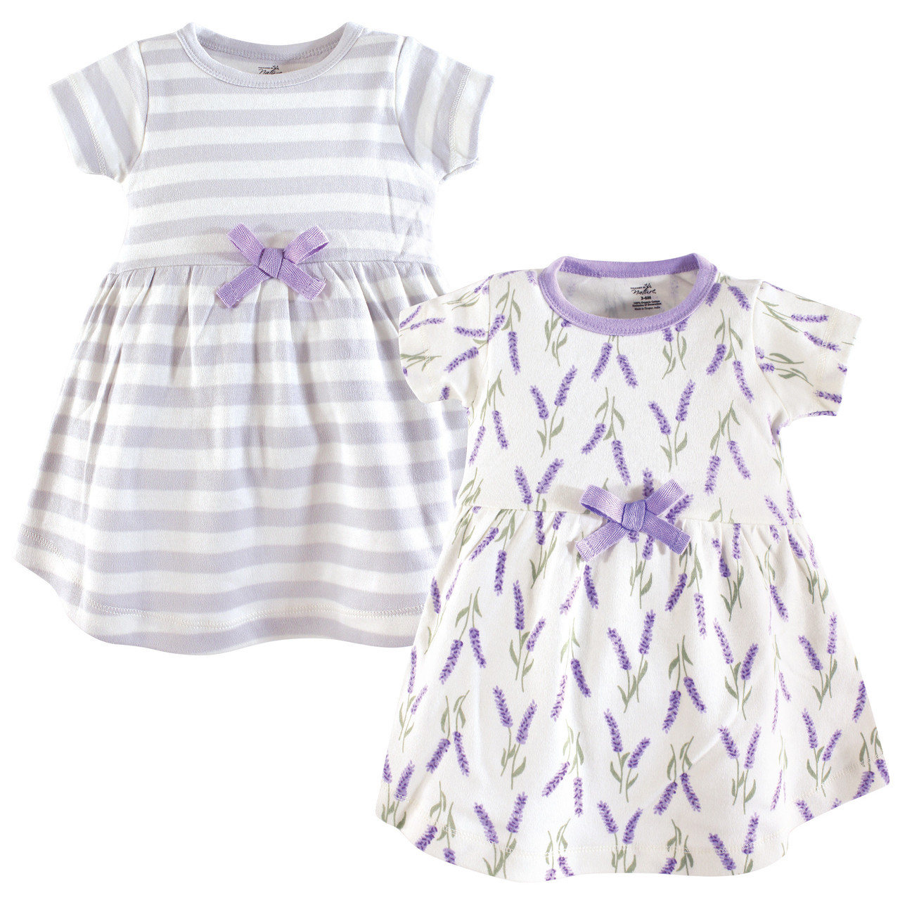 Touched By Nature Organic Cotton Dress, 2-Pack, Lavender | Baby and ...