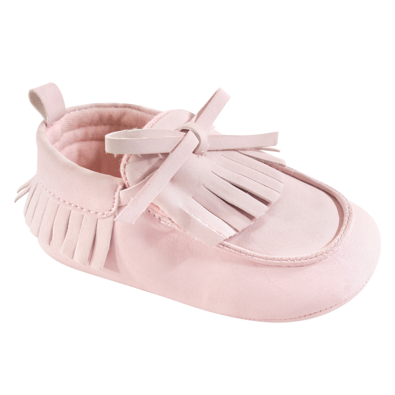 baby girl pink moccasins