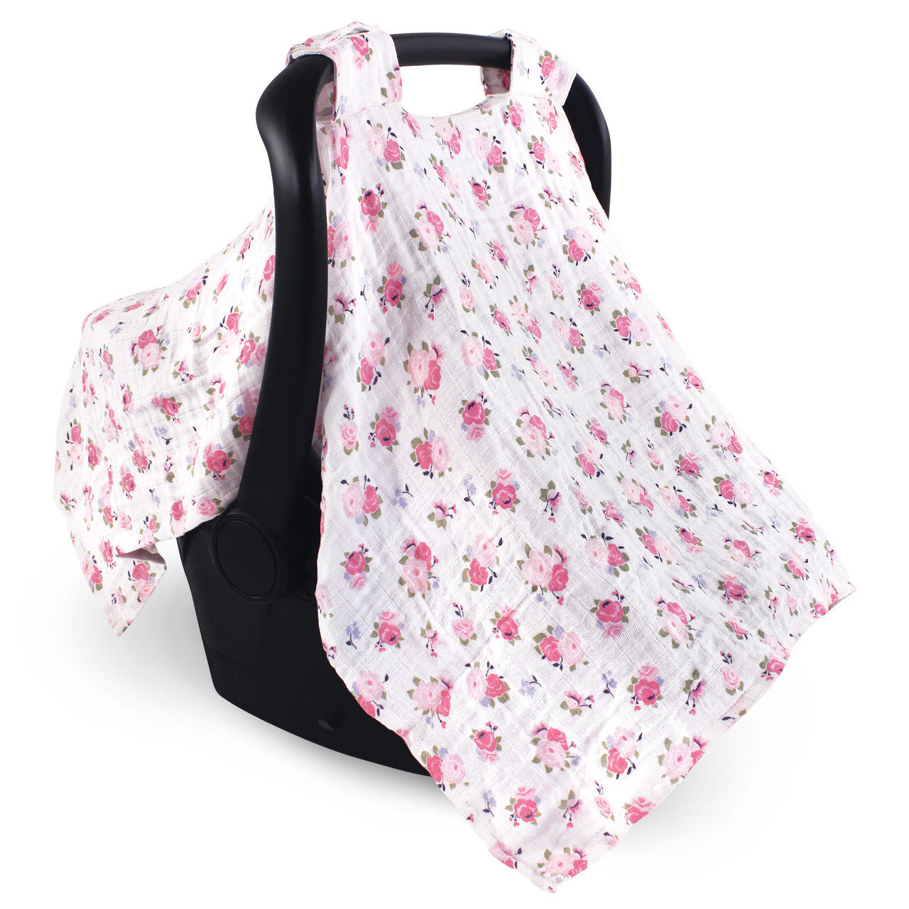 floral car seat and stroller